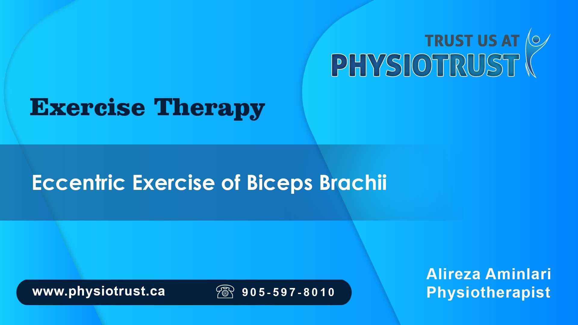 Eccentric exercise of biceps Brachii
