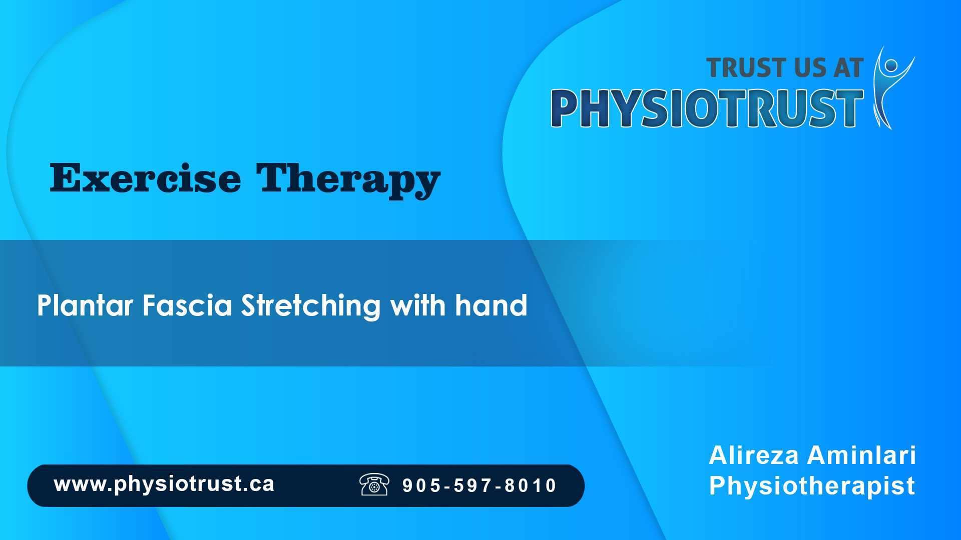 Plantar Fascia Stretching with hand